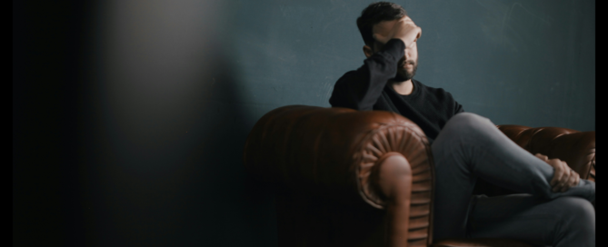 Two panels: man feeling pressured and student overworked. Text: "November Youth Central Roundtable – Toxic Masculinity & Study Stress."